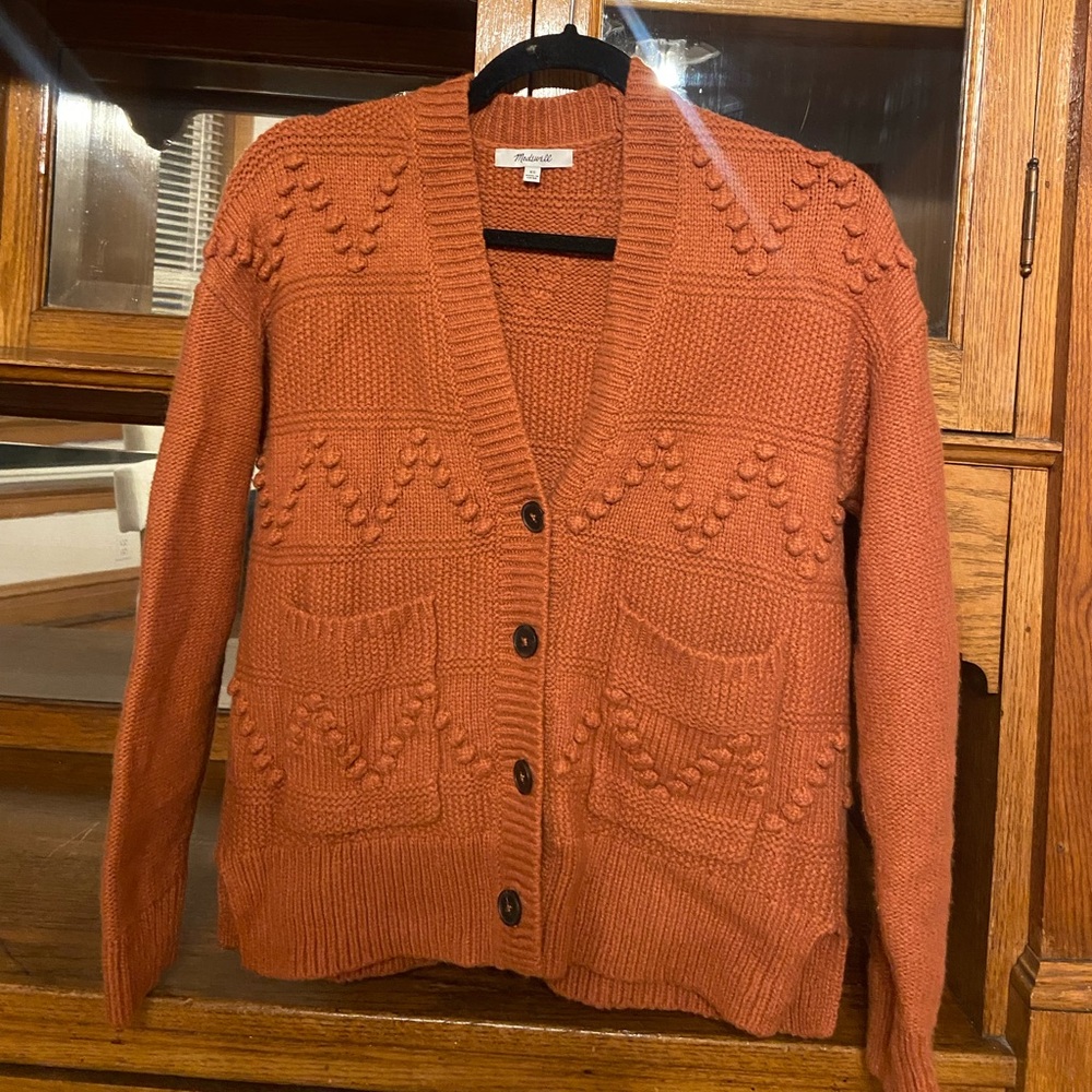 Madewell Orange Cardigan
